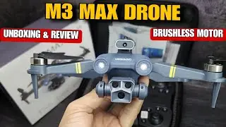 M3 Max Drone Unboxing Review | 4K Camera Test, Battery Backup, Speed & Full Features