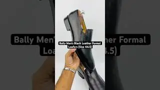 Bally Men's Black Leather Formal Loafers (Size 44.5) #bally #prelovedtreasures #usedshoes #thrift