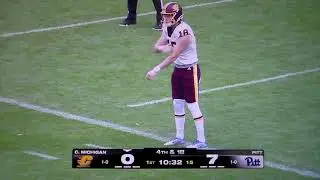 Central Michigan P Declan Duley 71 yard punt vs. Pitt