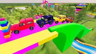 Can a Police Land Rover Survive the IMPOSSIBLE Color Bridge - FS22