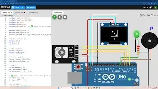 Bikin Dadu Digital di OLED DISPLAY + Rotary Encoder simulator WOKWI