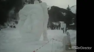 Statue de glace et de neige de valloire