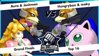 Collision 2025 - Aura / Joshman vs Hungrybox / moky - Top 16 - Grand Finals - SSBM Doubles