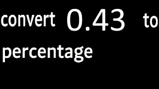 convert 0.43 to percentage, 0,43 decimal to percentage, transform decimals