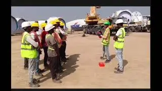 A fire emergency mock diril at site .