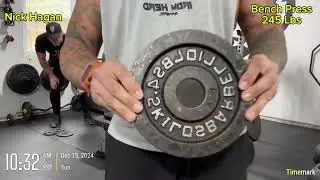Nick Hagan Measurements and Bench 255 Lbs