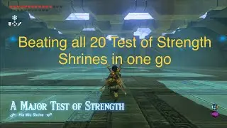 Beating all 20 Test of Strength Shrines in 1 Go, Zelda Botw