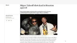 Migos: Takeoff shot dead in Houston aged 28