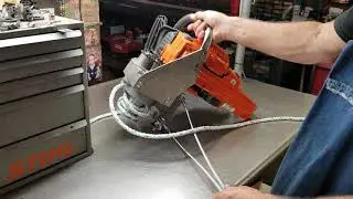 West Coast Muscle Saws Capstan Winch on Husqvarna Chainsaw Model 555