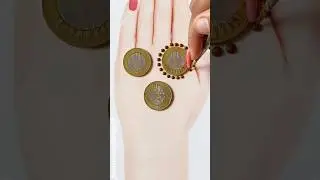 Very Easy Coins Mehndi Design Trick|| #mehndidesigns #youtubeshorts #mehandi #easy #viralshort