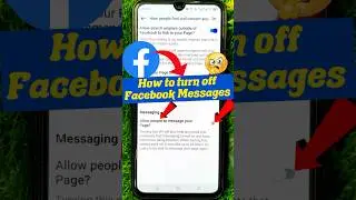 How to turn off Facebook Message #shorts #youtubeshorts