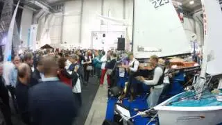 Galanacht Boot und Fun Berlin 2014 Messstand der OK-KV mit Musik von Whistle Stop