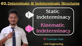 02* Static & Kinematic Indeterminacy | Deep explaination | SA | Civil engineering #civil