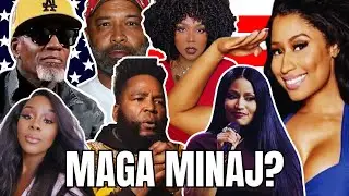 Знаменитости критикуют Ники Минаж после интервью Turning Point USA с Эрикой Кирк.
