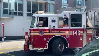 FDNY TOWER LADDER 146 RESPONDING FROM QUARTERS IN WILLIAMSBURG, BROOKLYN