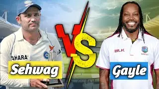 Virender Sehwag 🆚 Chris Gayle Test Comparison || #test