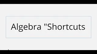 Algebra I Quadratic Shortcuts I Conquer the Concept! | Educational Video