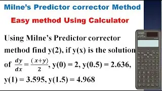 SNM | MA3251 | Milne’s Predictor corrector method | Easy method using calculator | Problem in Tamil
