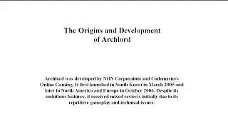 The Comprehensive World of Archlord | MMORPG Deep Dive