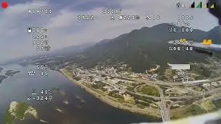 SharkByte on fixed wing / 200mw VTX range test - 3.8km
