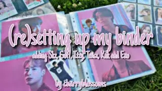 (re) setting up my kpop binder | adding Stray Kids, Got7, Itzy, Twice, KNK and Exo | ch&auml;rryblossoms