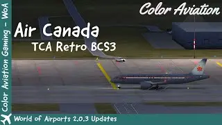 World of Airports 2.0.3 Daily Special Event with New BCS3! Air Canada Airbus A220-300 TCA Retro Jet!