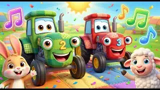 Traktory jedou brum brum 🚜 Veselá písnička pro nejmenší | Závody traktorů🏁 Zvířátka fandí