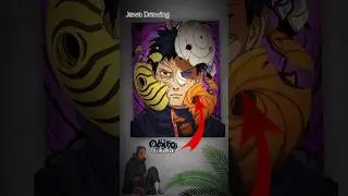 Broke Obito🎭 Uchiha Mask Drawing #obito #anime #shorts