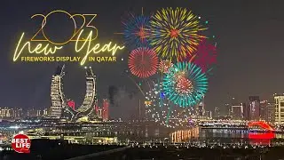 QATAR'S first ever New Year's Eve Fireworks Display | Lusail Winter Wonderland - NYE 2023