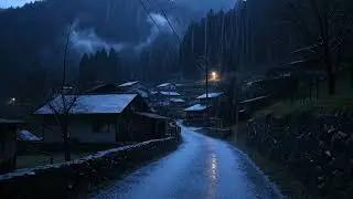 4K Cozy Rural Village Gentle Rain Ambience   Deep Sleep, Study Focus & Relaxation No Thunder