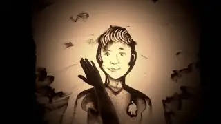 Achievement story by sand art, رسم بالرمل قصة نجاح