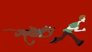 Scooby and Shaggy Running Red Screen