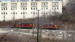 Allegheny Valley Railroad train through Panther Hollow, Pittsburgh, PA