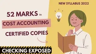 CMA Inter Certified Answer Sheet | Paper 8 | Cost Accounting | ICMAI | June 2024 Term