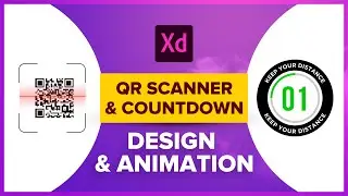 QR Scanner & Countdown Design & Animation | Adobe XD Tutorial in hindi #xdtutorial #uidesign