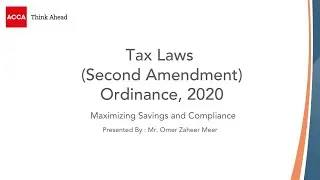 Tax Laws (Amendment) Ordinance, 2020 | Key Changes & Impact on Taxpayers in Pakistan