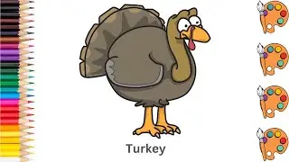 Turkey - Sketch Art and Paint | Step by step tutorial | Pencil to Palette
