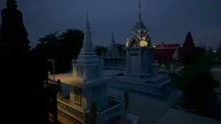 Early morning in Wat Chan Borey Vong, Prek Pnov