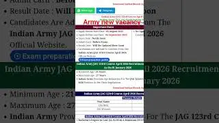 Indian army jag new vacancy #india #army #force #sarkarinaukri #viral #viralvideo #ssc #exam