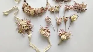 Vintage Boho Wedding Accessories 🌸 Blush Pink, Cream & Gold Collection | Kochetova Flowers #shorts