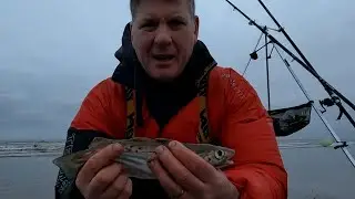 Fishing at Rossall Beach, Cleveleys - 27/12/22