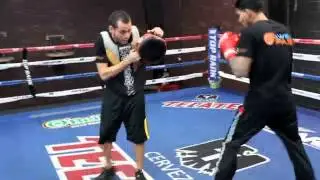 JOSE BENAVIDEZ PAD WORKOUT @ TOP RANK GYM, LAS VEGAS