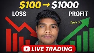 Forex & Crypto live trading today 11 January  100$ TO 1000$ DAY 7 TRADING CHALENGE