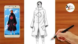How to Draw Obito || obito uchiha full body drawing || easy anime drawing 