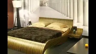 Modern Bed With Curved Base by Thomas De L