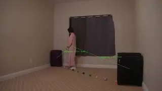 Estimating distance between people and objects from a live video stream using AI.