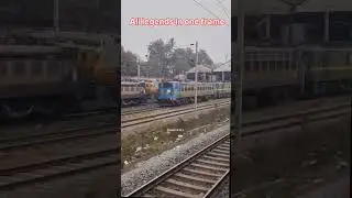 All monster in one frame #train #railvlogger #railway #railwaycontent #indianrailways #railtrack
