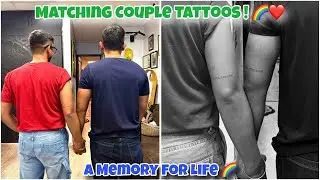 Matching Couple Tattoos ! A Memory For Life #gay #tattoos #couplevlog #lgbtq #gaycouples