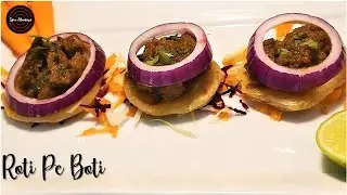 Roti Pe Boti Recipe| Roti Pe Boti with Mutton Topping| Coin Parottas | Restaurant Style Roti Pe Boti