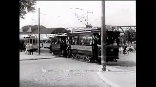 Parade van antieke trams Rotterdam 1946